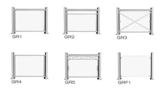 Glass aluminum railings