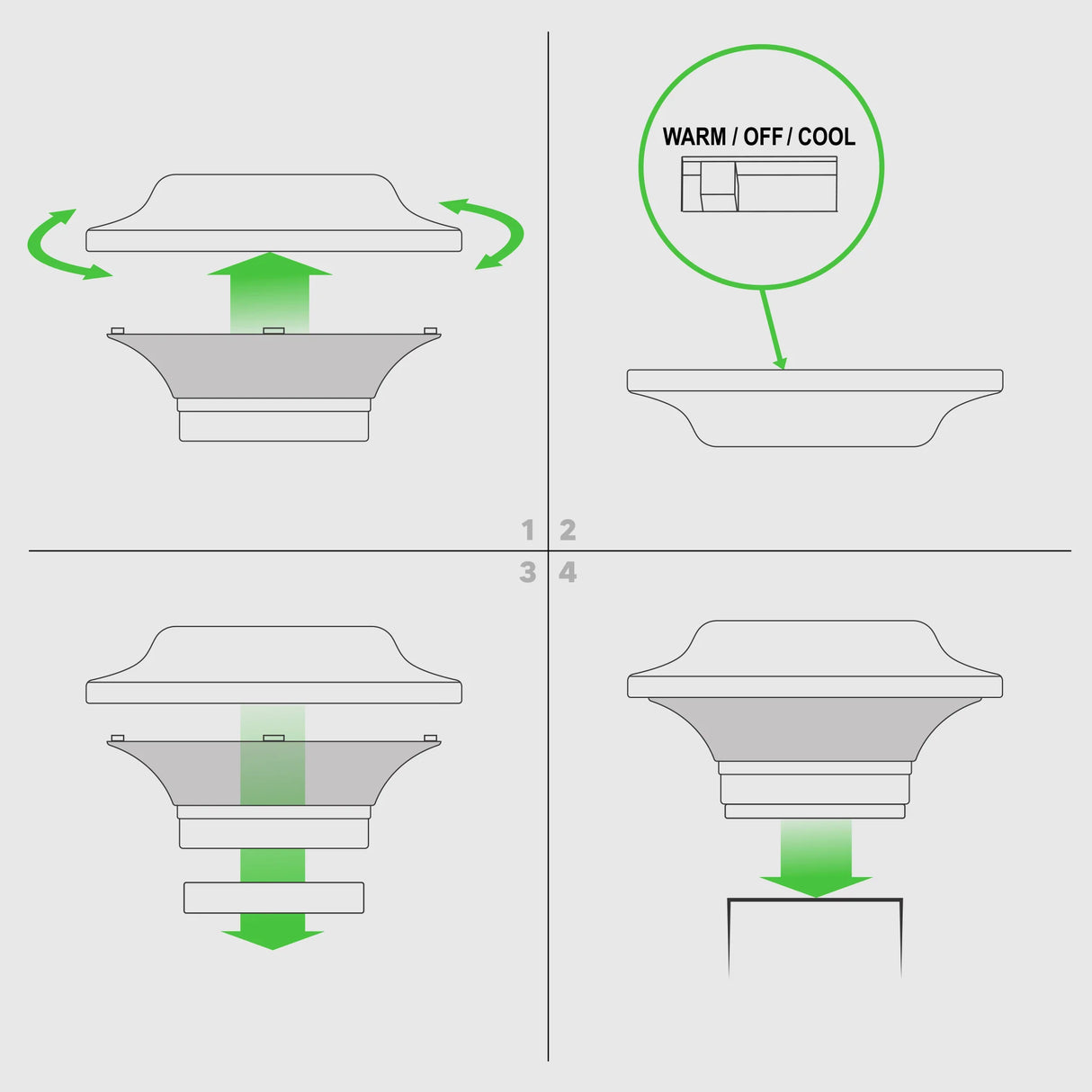 Classy Caps™ 2.5"X2.5" Black Aluminum Imperial Solar Post Cap