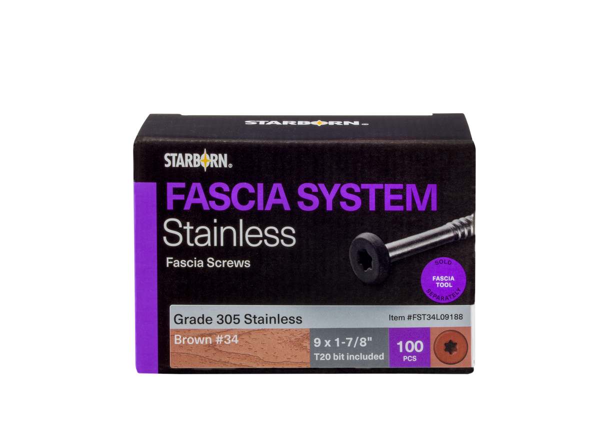 Fascia Screws Stainless #9 x 1-7/8" for TruNorth® Composite Boards (100pc) - Calgary