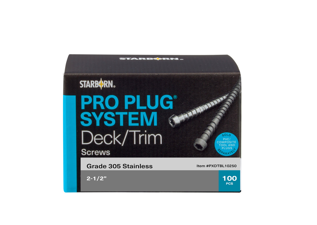 Vis en acier inoxydable 2 1/2" 100 pc. (Pour les planches TruNorth®)