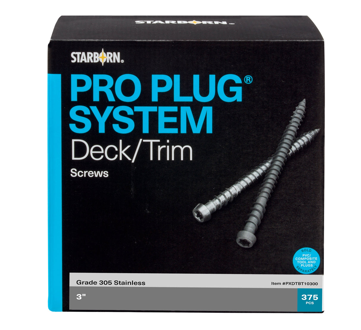 Stainless Steel 3" Screws - 375 pc Quebec