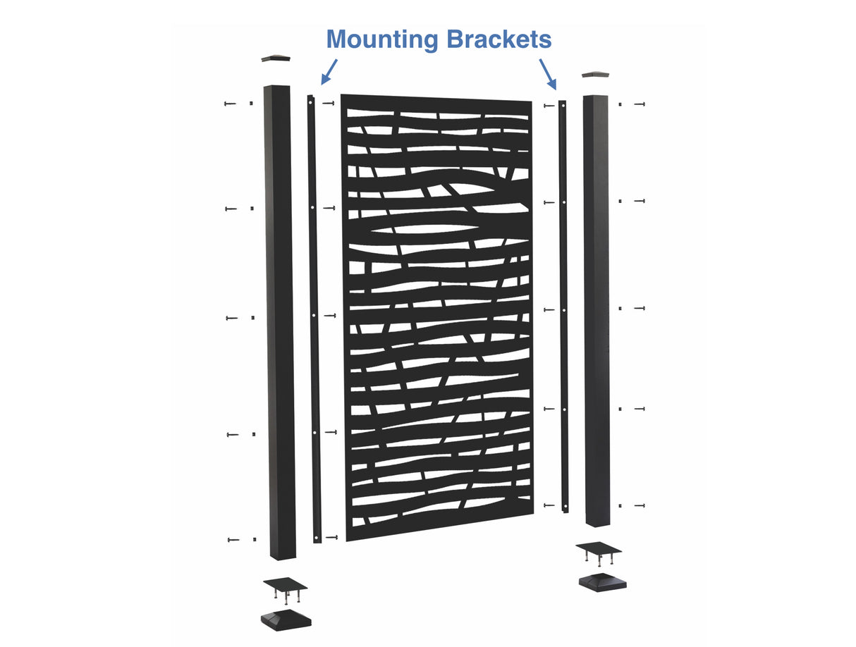 Mounting Brackets for Oasis™ Aluminum Privacy Screens (includes 2)