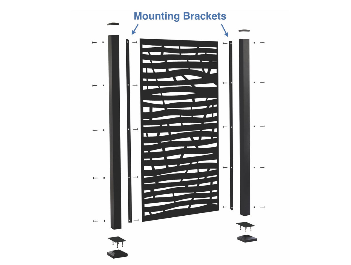 Mounting Brackets for Oasis™ Aluminum Privacy Screens (includes 2) - BC