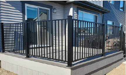 What are the color options for the aluminum railings?