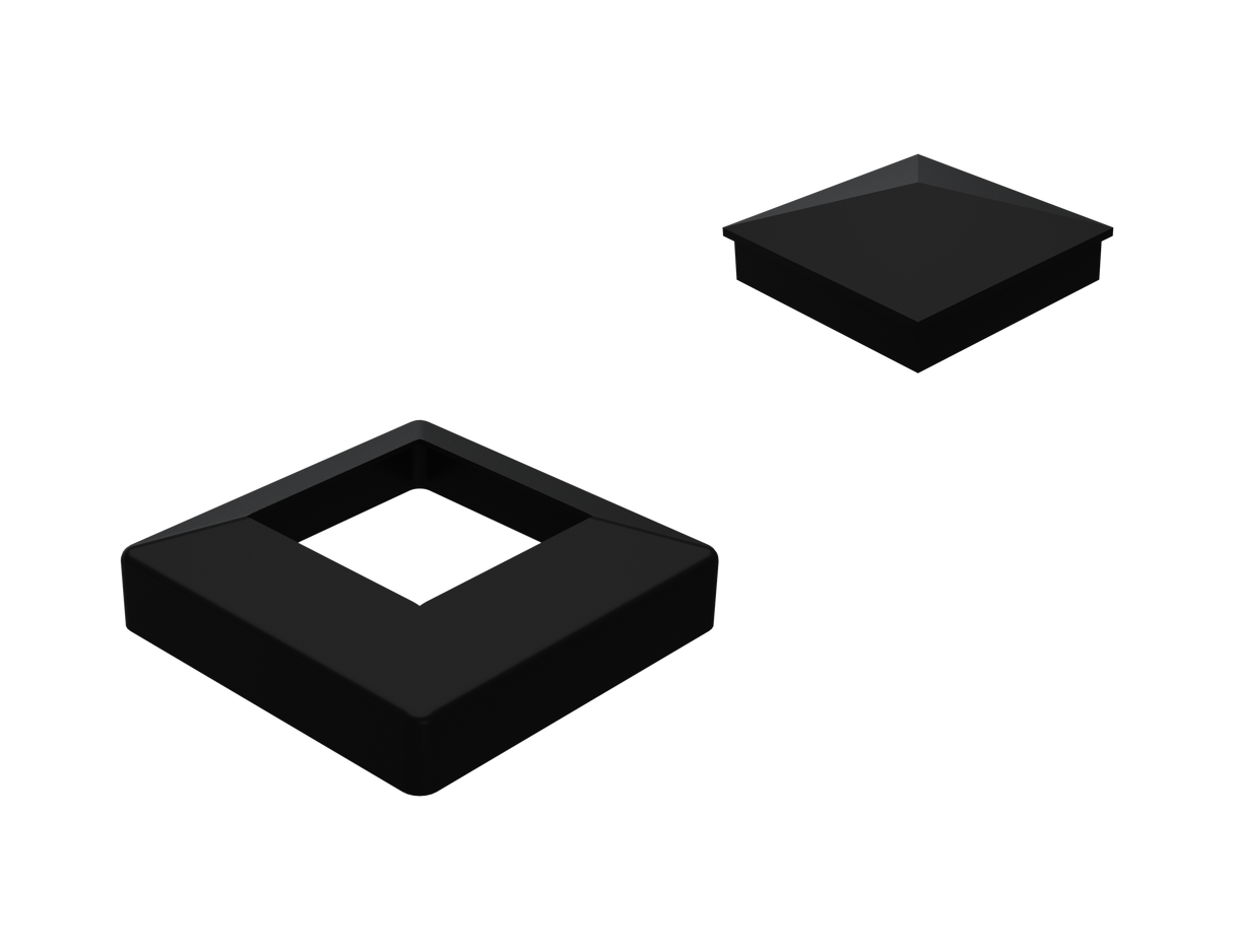 Axxent Railings Post Base Plate Cover and Cap Kit