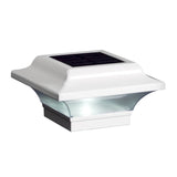 Classy Caps™ 2.5"X2.5" White Aluminum Imperial Solar Post Cap