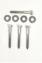 3/8 3” SS Lag bolts and washer (4pcs) for 6ft fence post