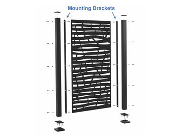 Mounting Brackets for Oasis Privacy Screen (includes 2) - Alberta
